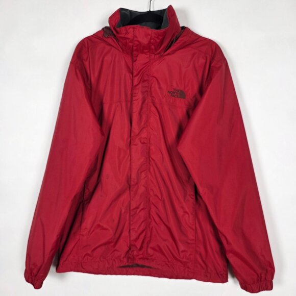The North Face Resolve 2 Waterproof Mens Medium Long Sleeve Red Full Zip Jacket - Picture 1 of 9
